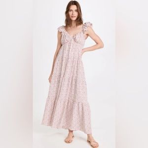 English Factory Sweetheart Floral Maxi Dress Size Small Oversized